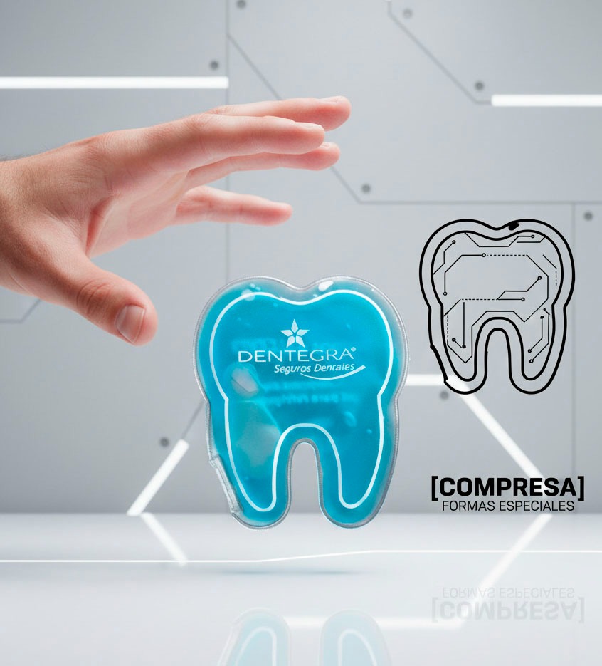 Compresa especial con forma de diente